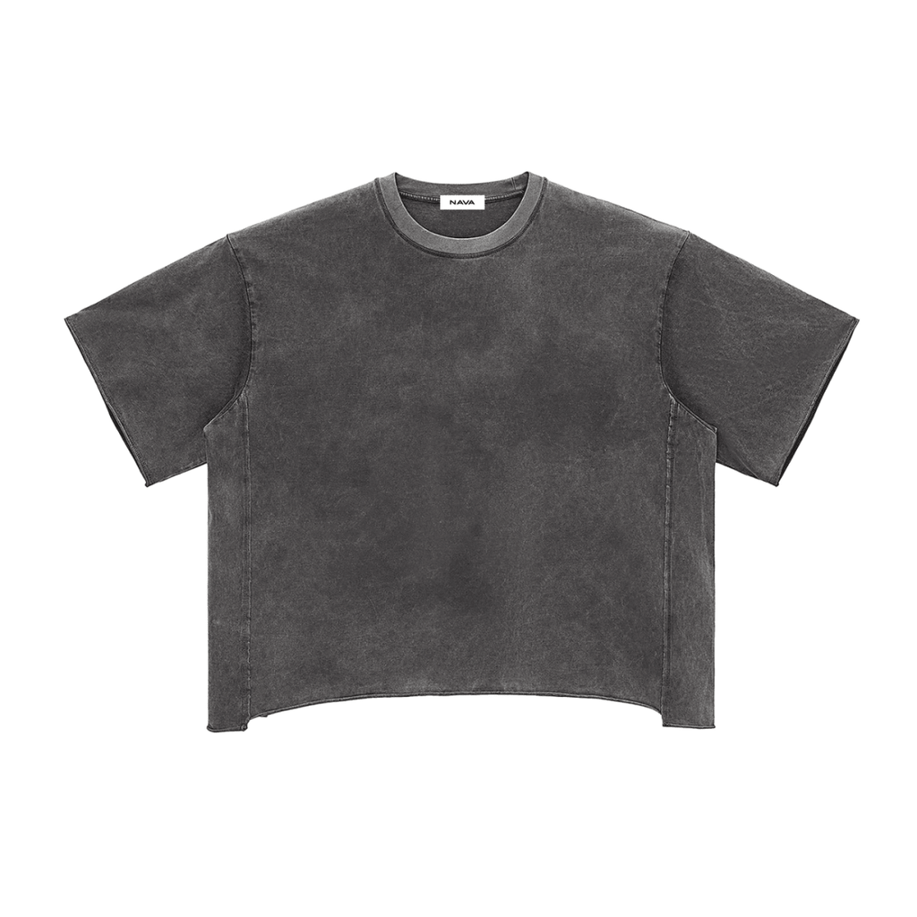Raw Edge Snow Washed Boxy T-Shirt
