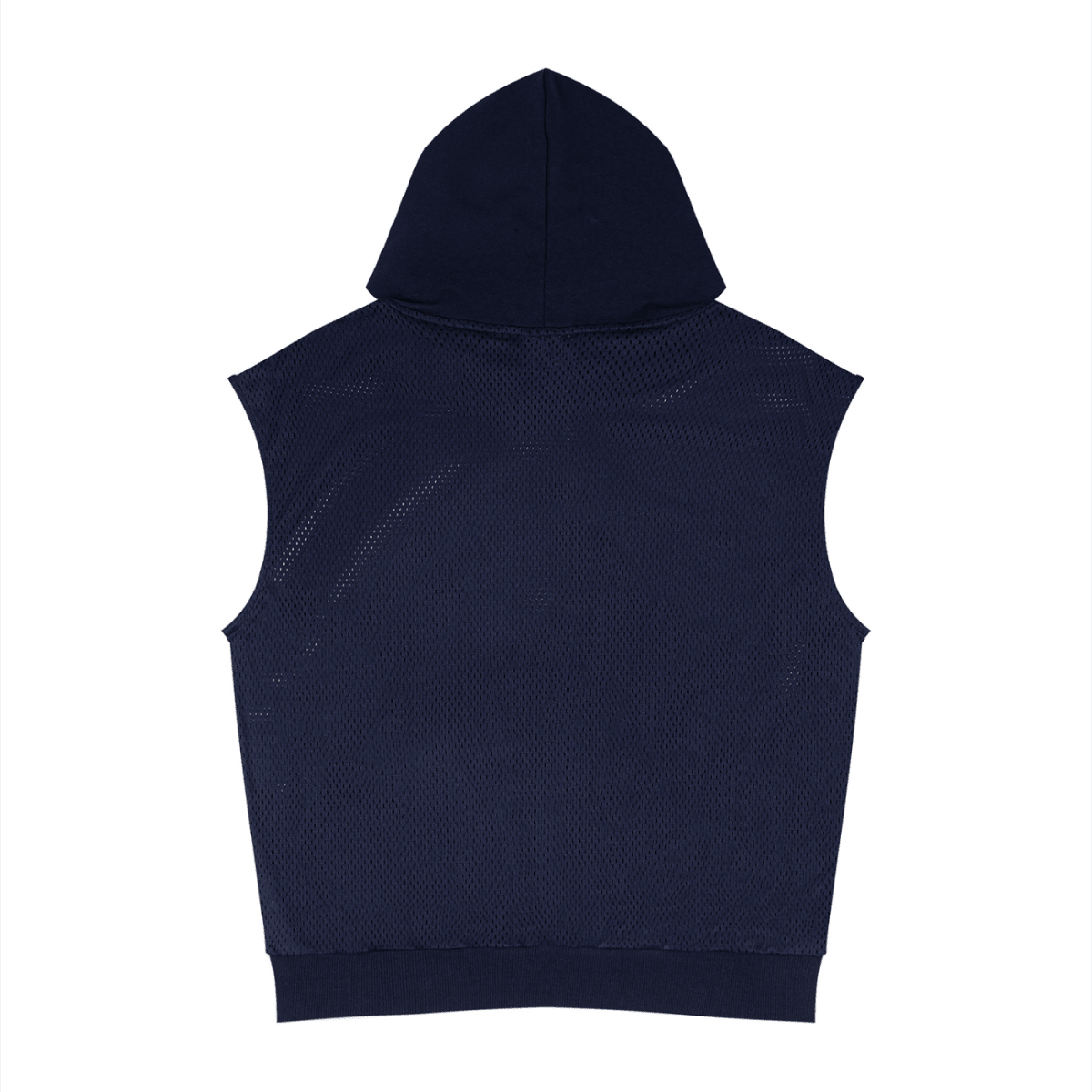 Unisex Panel Mesh Sleeveless Hoodie
