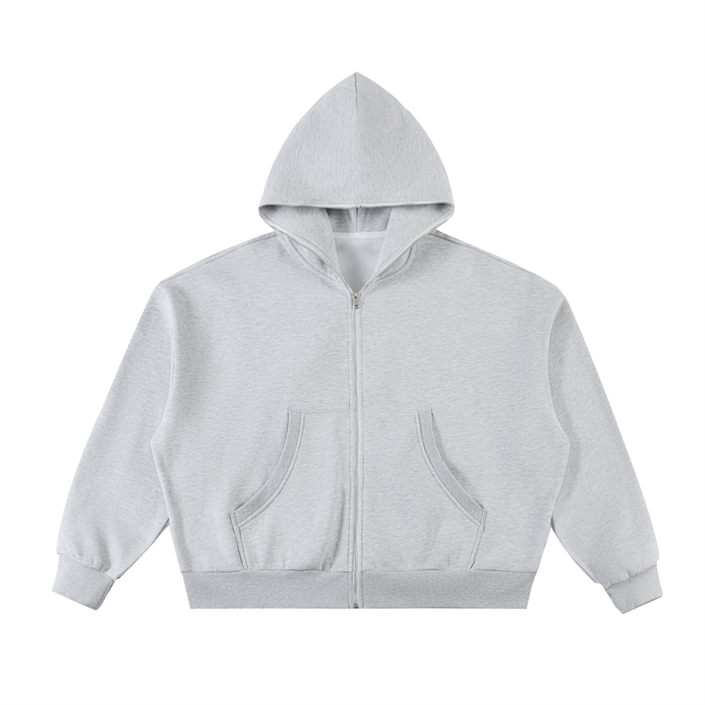NAVA Full Cover Hoodie in Flower Gray — original Tapstitch garment front view