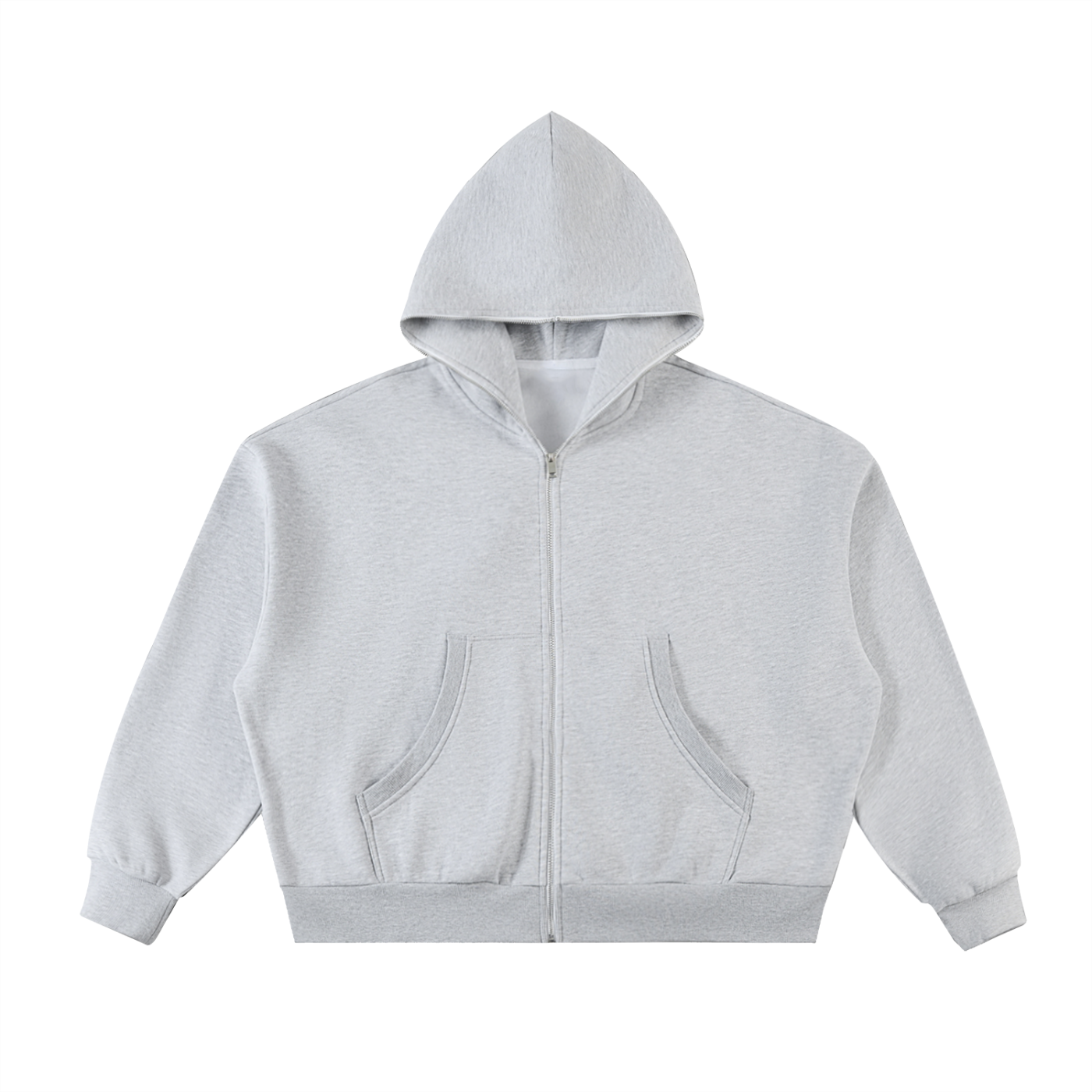 NAVA Full Cover Hoodie in Flower Gray — original Tapstitch garment front view
