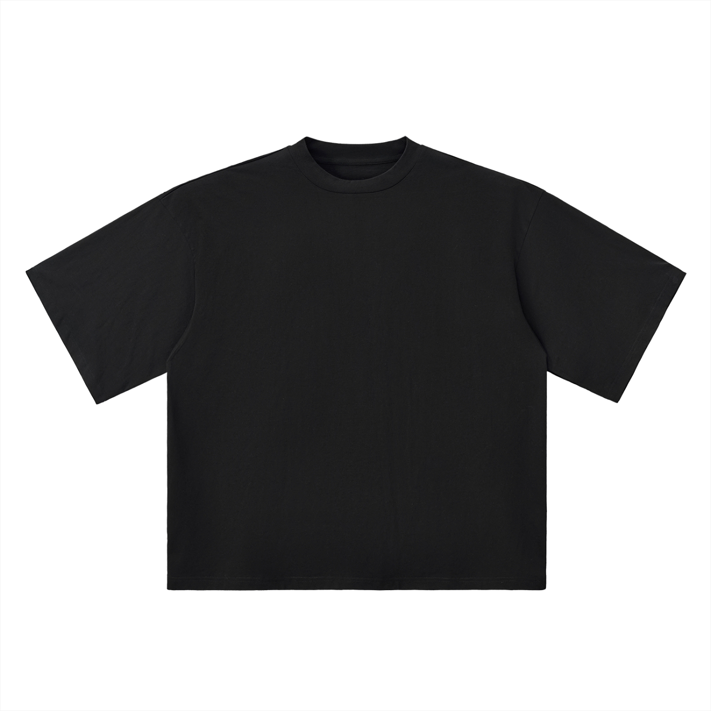 NAVA Oversized Tee in Black — original Tapstitch garment front view