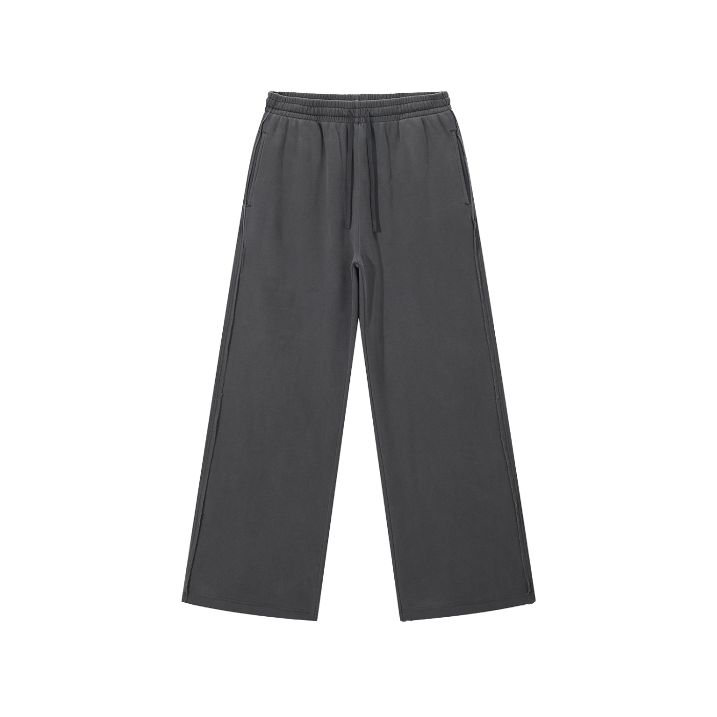 NAVA Raw Edge Sweatpants in Dark Gray — original Tapstitch garment front view