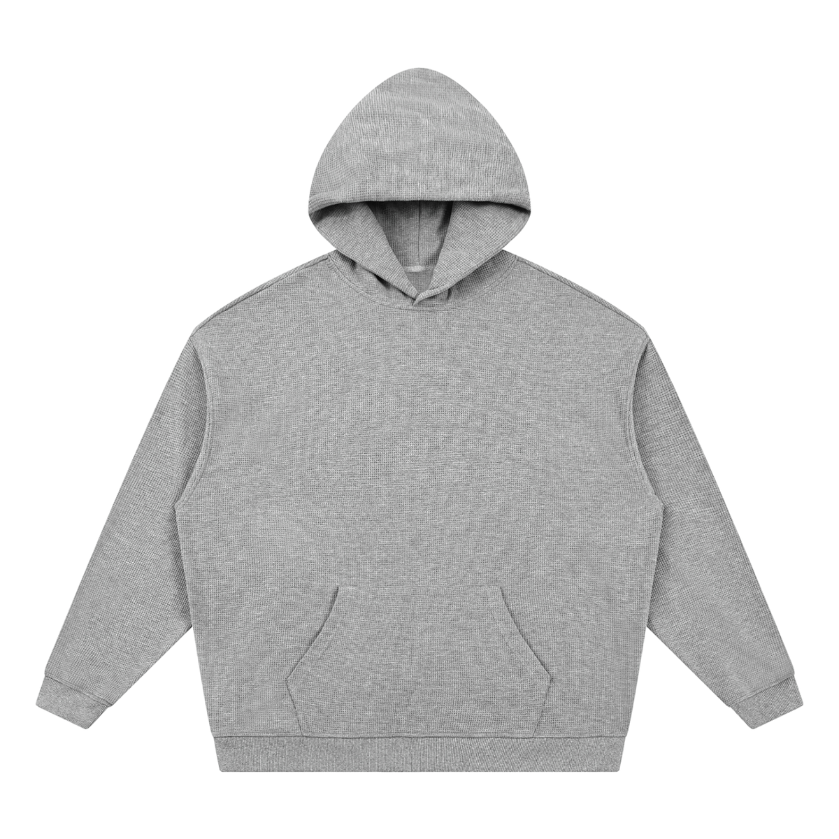 NAVA Waffle Hoodie in Flower Gray — original Tapstitch garment front view