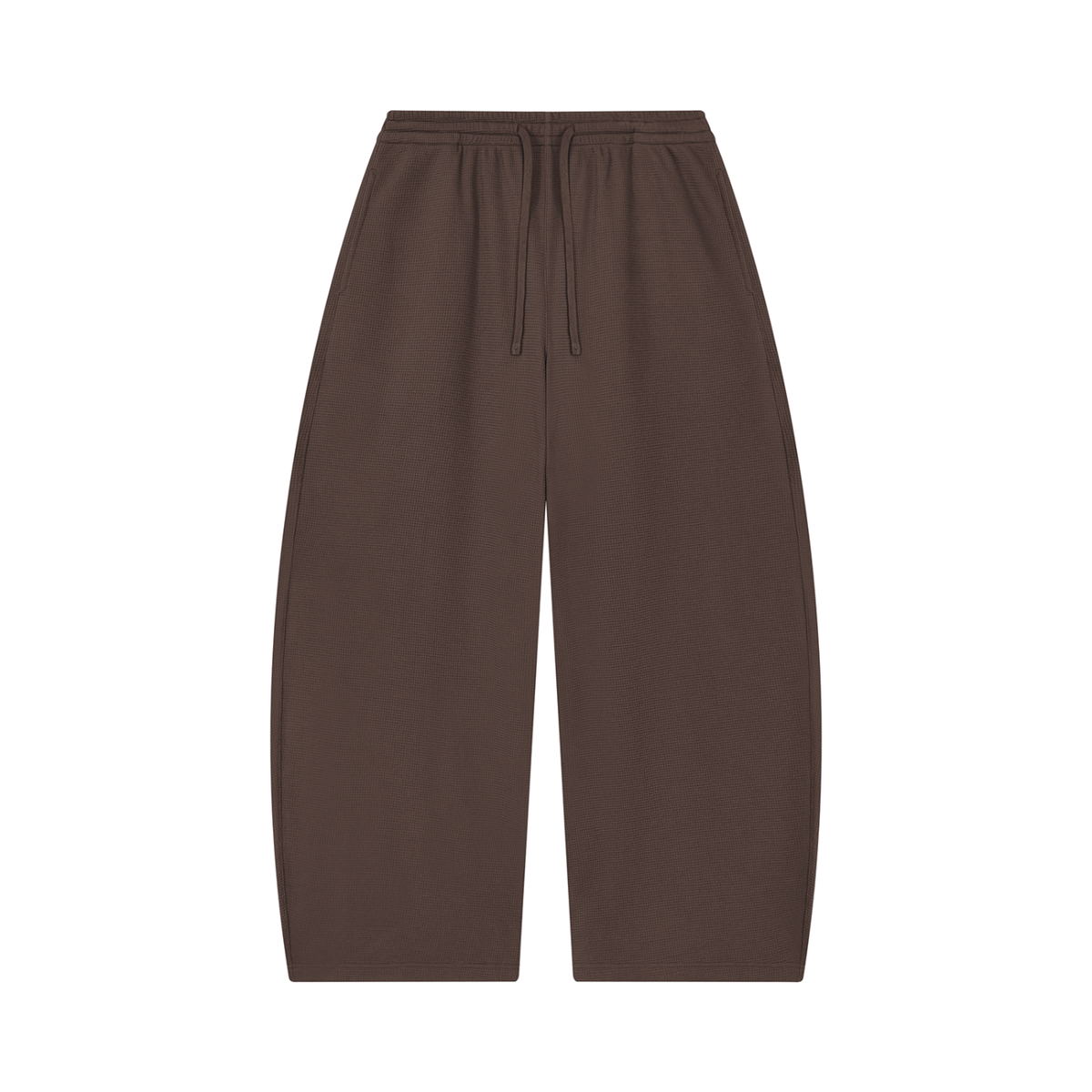 NAVA Waffle Pants in Coffee — original Tapstitch garment front view