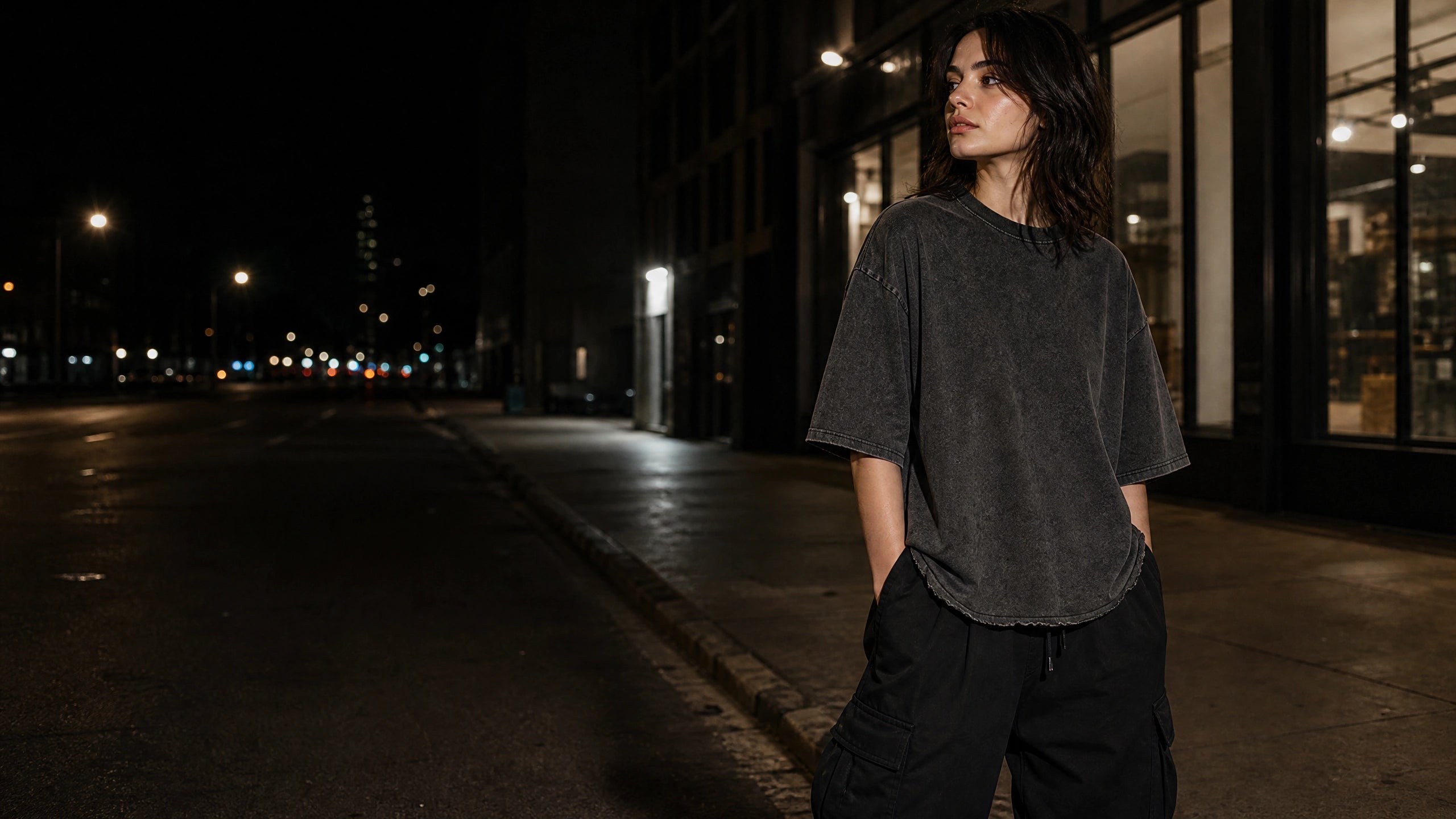 NAVA oversized washed tee editorial still life on concrete